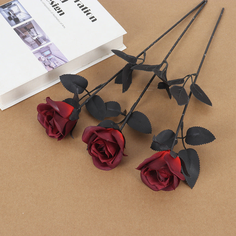 Gothic Black Magic Rose – Dark Romance Faux Flower Decor