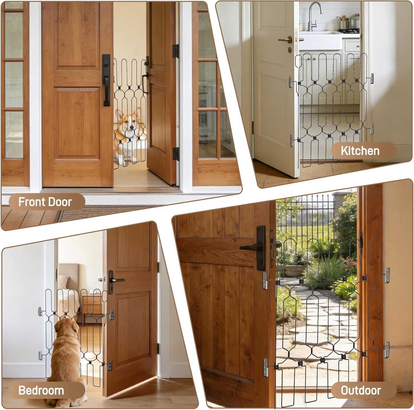 Automatic Retractable Dog Gate for Front Doors