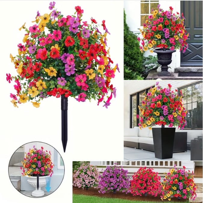 Outdoor/Indoor UV Resistant & Waterproof Artificial Flower Decor