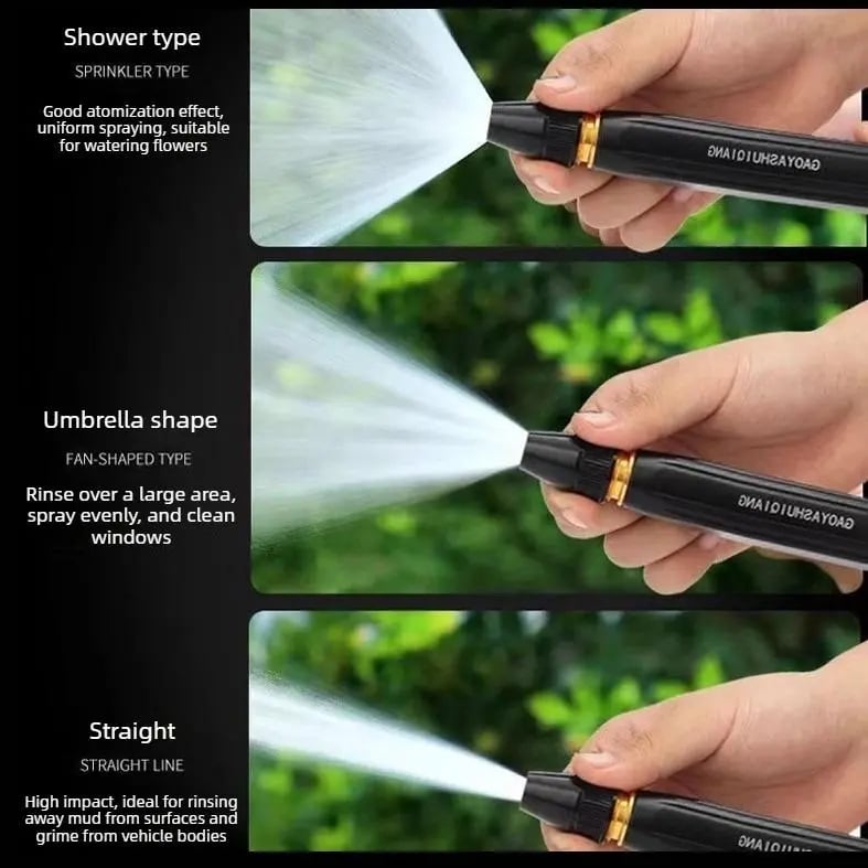 High-Pressure Water Spray Nozzle for Car Cleaning and Garden Use