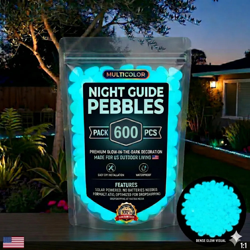 Colorful Glow-in-the-Dark Garden Stones