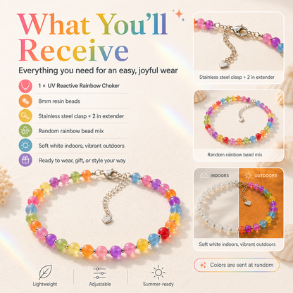 Dopamine UV Reactive Rainbow Beaded Jewelry Collection