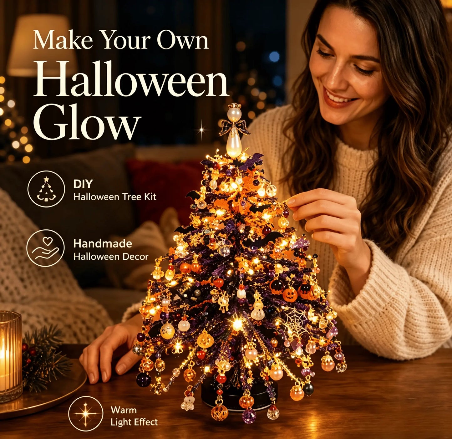 🎄 DIY Beaded Christmas Tree Kit – Sparkling Tabletop Holiday Decor