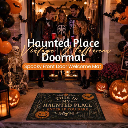 🎃🦇 Welcome to Your Haunted Haven – This Is My Haunted Place Halloween Door Sign