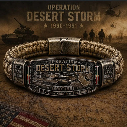 Operation Desert Storm Veteran Bracelet – Gulf War Paracord Keepsake