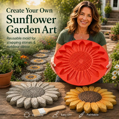 🌻 Reusable Garden Art Mold – Create Unique Stepping Stones for Your Garden