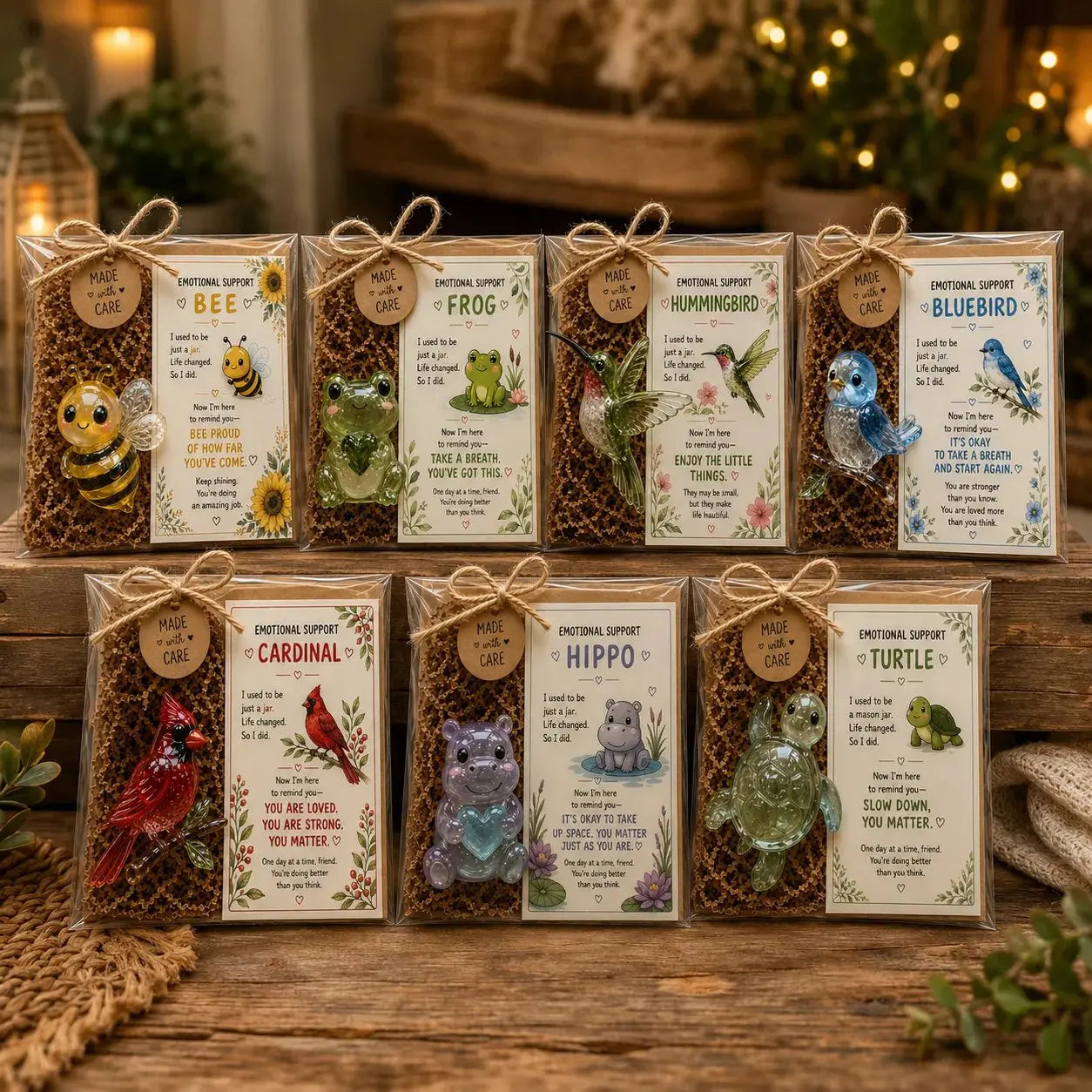 💌 Emotional Support Animal Gift Set – Cute Comfort Keepsake with Card