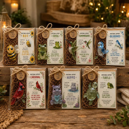 💌 Emotional Support Animal Gift Set – Cute Comfort Keepsake with Card