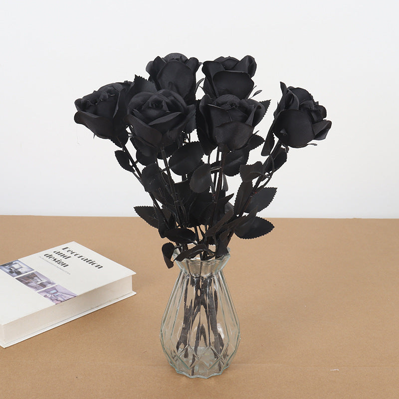 Gothic Black Magic Rose – Dark Romance Faux Flower Decor