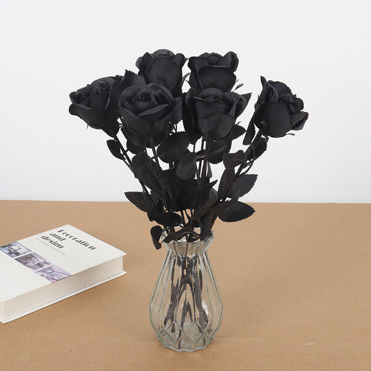 Gothic Black Magic Rose – Dark Romance Faux Flower Decor