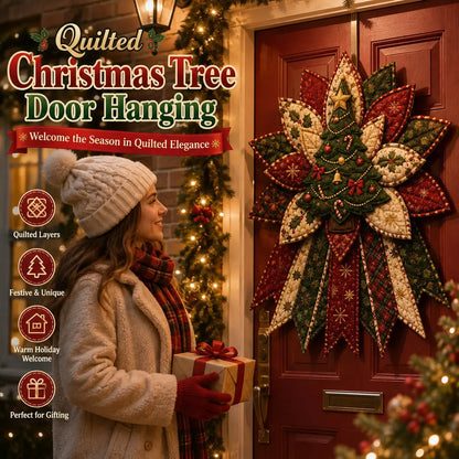 🎄 Quilted Christmas Door Hanging DIY Sewing Kit | Handmade Holiday Home Decor