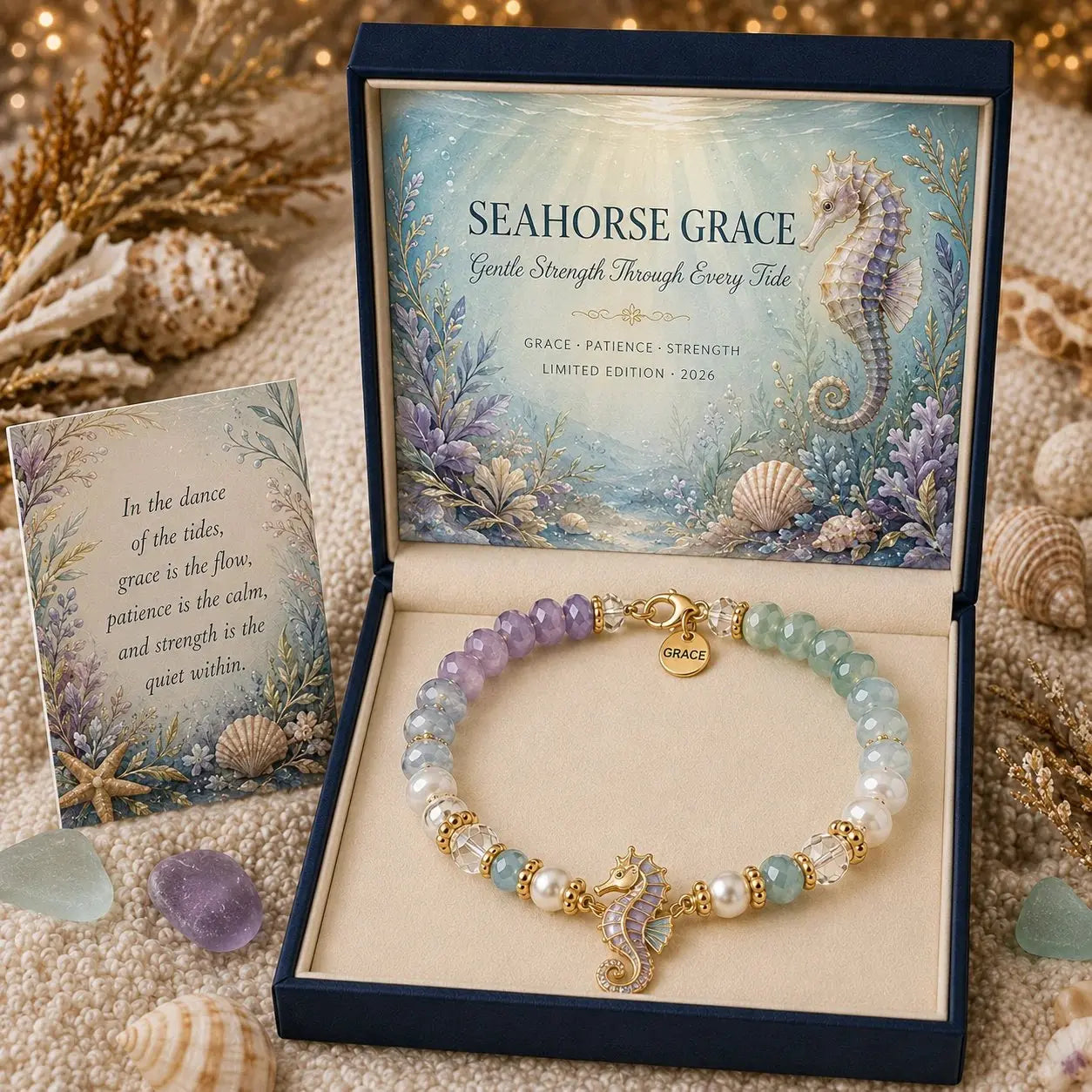 🌊 Limited Edition Ocean Meaning Bracelet Set | Coastal Gift Jewelry