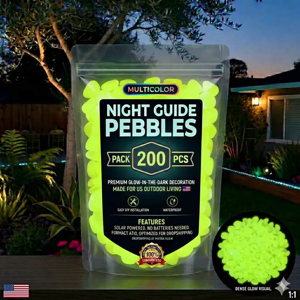 Colorful Glow-in-the-Dark Garden Stones