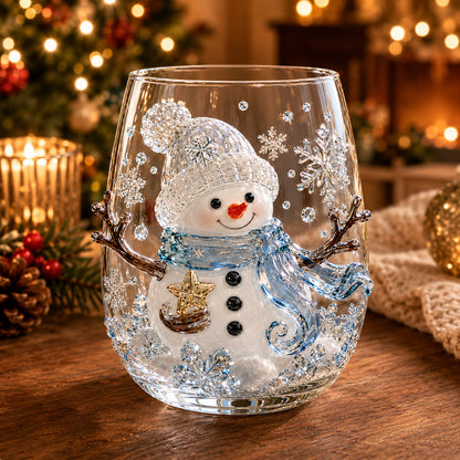 🎄 Christmas Magic 3D Glass Cup Collection – 6 Festive Holiday Designs