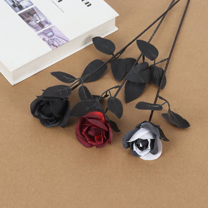 Gothic Black Magic Rose – Dark Romance Faux Flower Decor