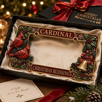 🎄 Christmas License Plate Frame | Festive Holiday Car & Truck Decor