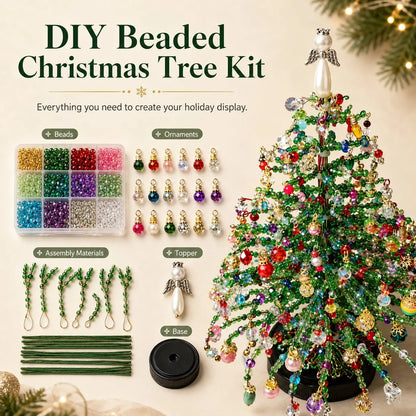 🎄 DIY Beaded Christmas Tree Kit – Sparkling Tabletop Holiday Decor