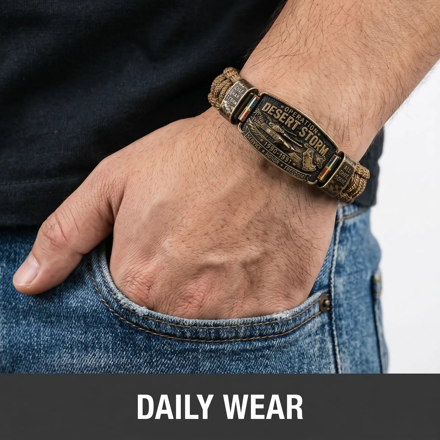 Operation Desert Storm Veteran Bracelet – Gulf War Paracord Keepsake
