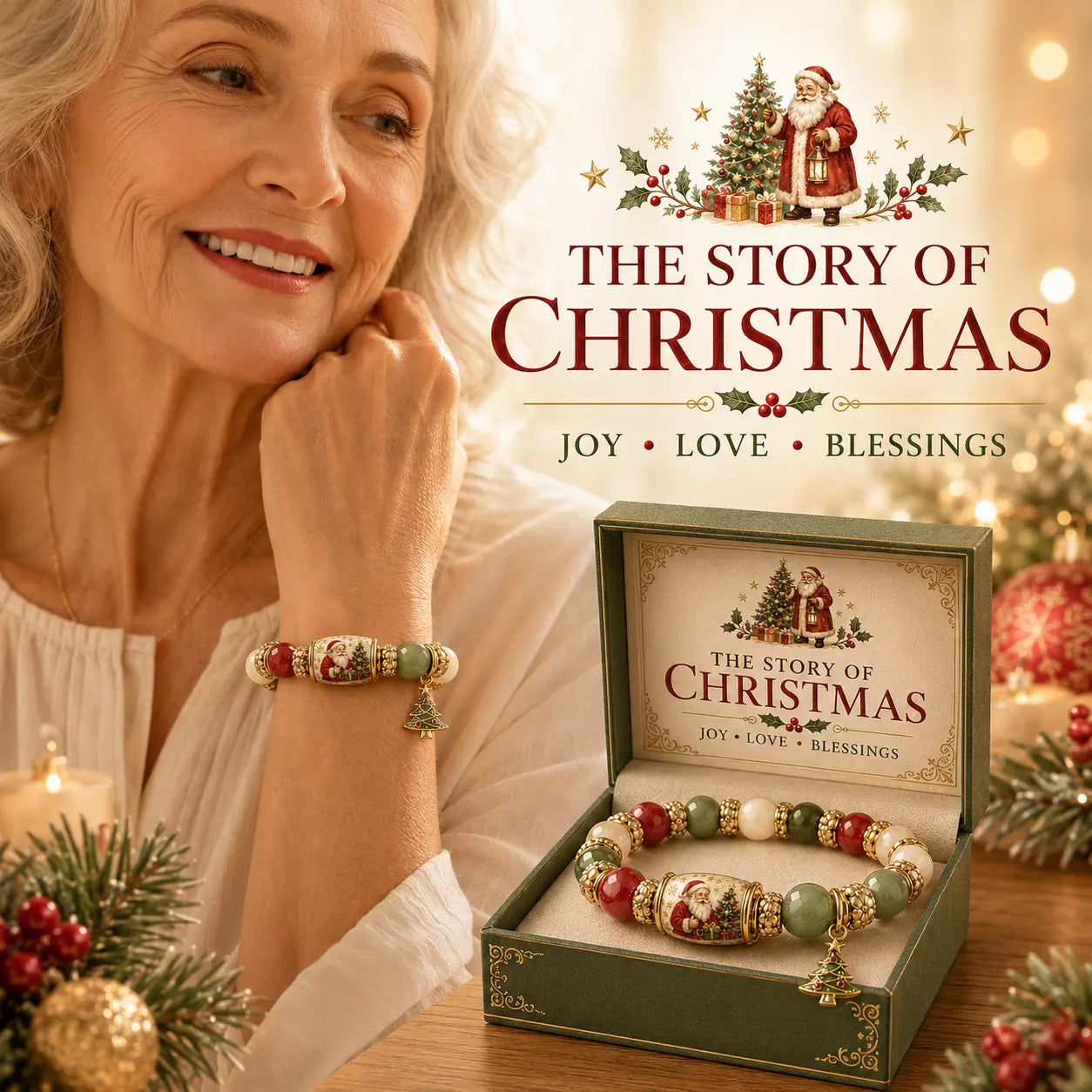 🎅 Santa Christmas Magic Bracelet – 2026 Limited Edition Holiday Keepsake