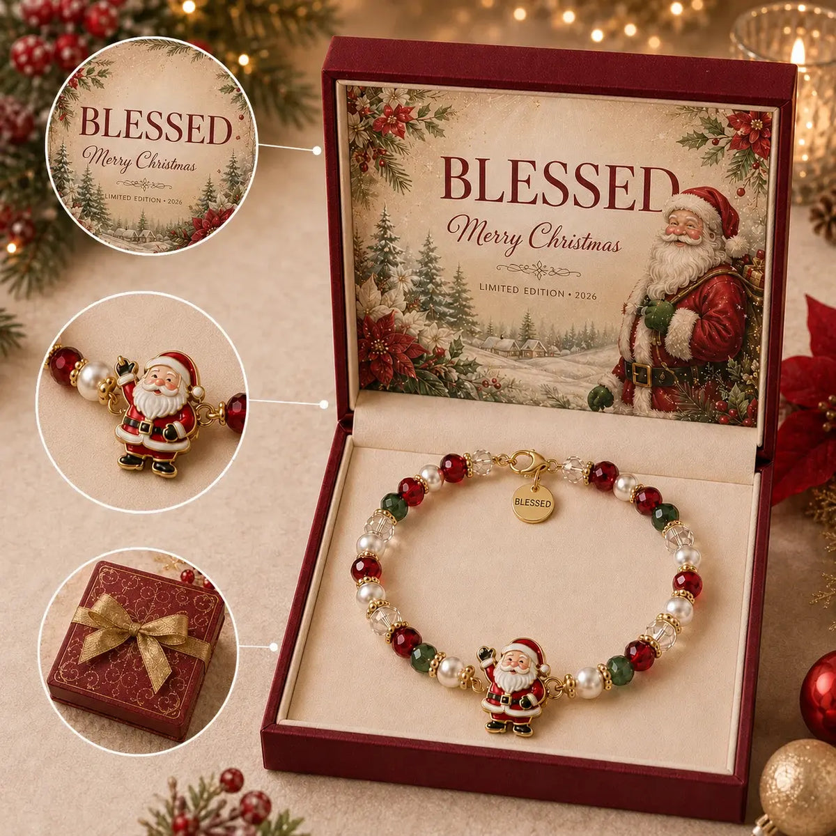 🎄 Limited Edition Christmas Meaning Bracelet Set | Holiday Keepsake Gift Jewelry