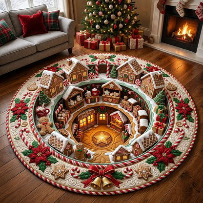 🎄Christmas 3D Optical Illusion Area Rug – Soft Festive Holiday Floor Decor