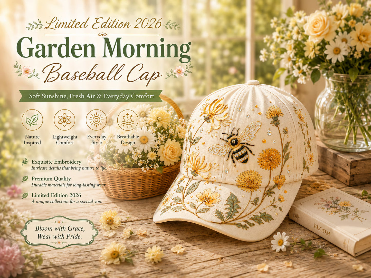 🌸🌿2026 Garden Morning Baseball Cap
