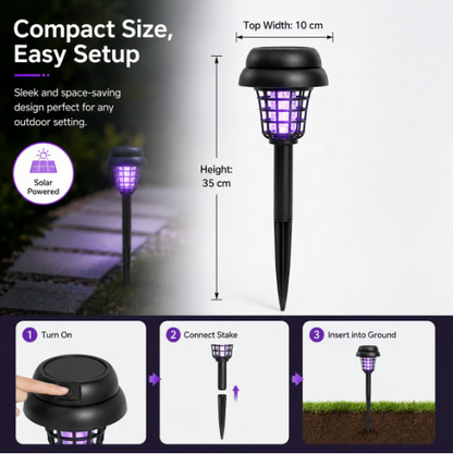 Solar Mosquito Zapper Stake Light – UV Bug Zapper & Garden Pathway Lamp