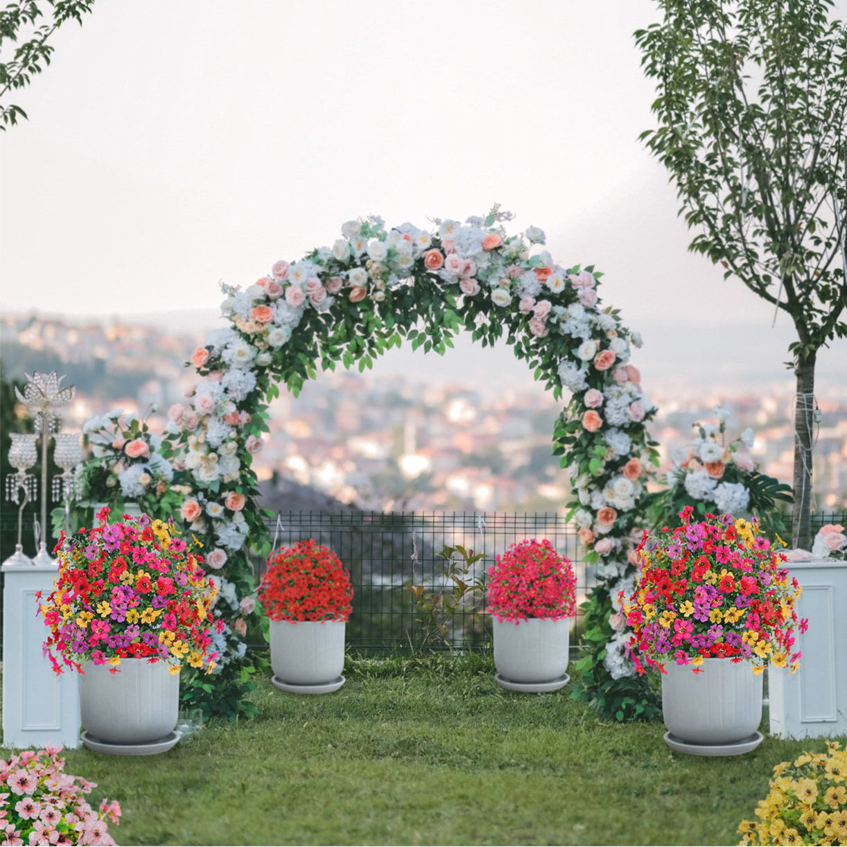 Outdoor/Indoor UV Resistant & Waterproof Artificial Flower Decor