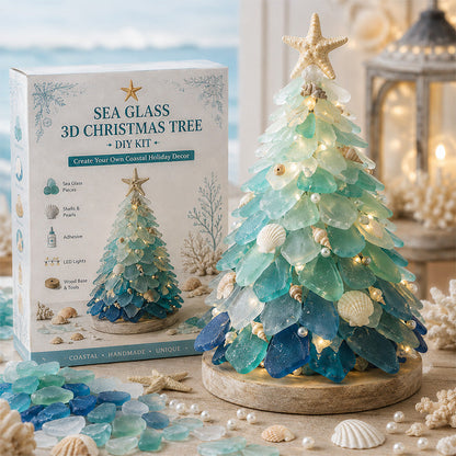 🌊 DIY 3D Sea Glass Art Kit – Coastal Light-Up Holiday Decor Collection