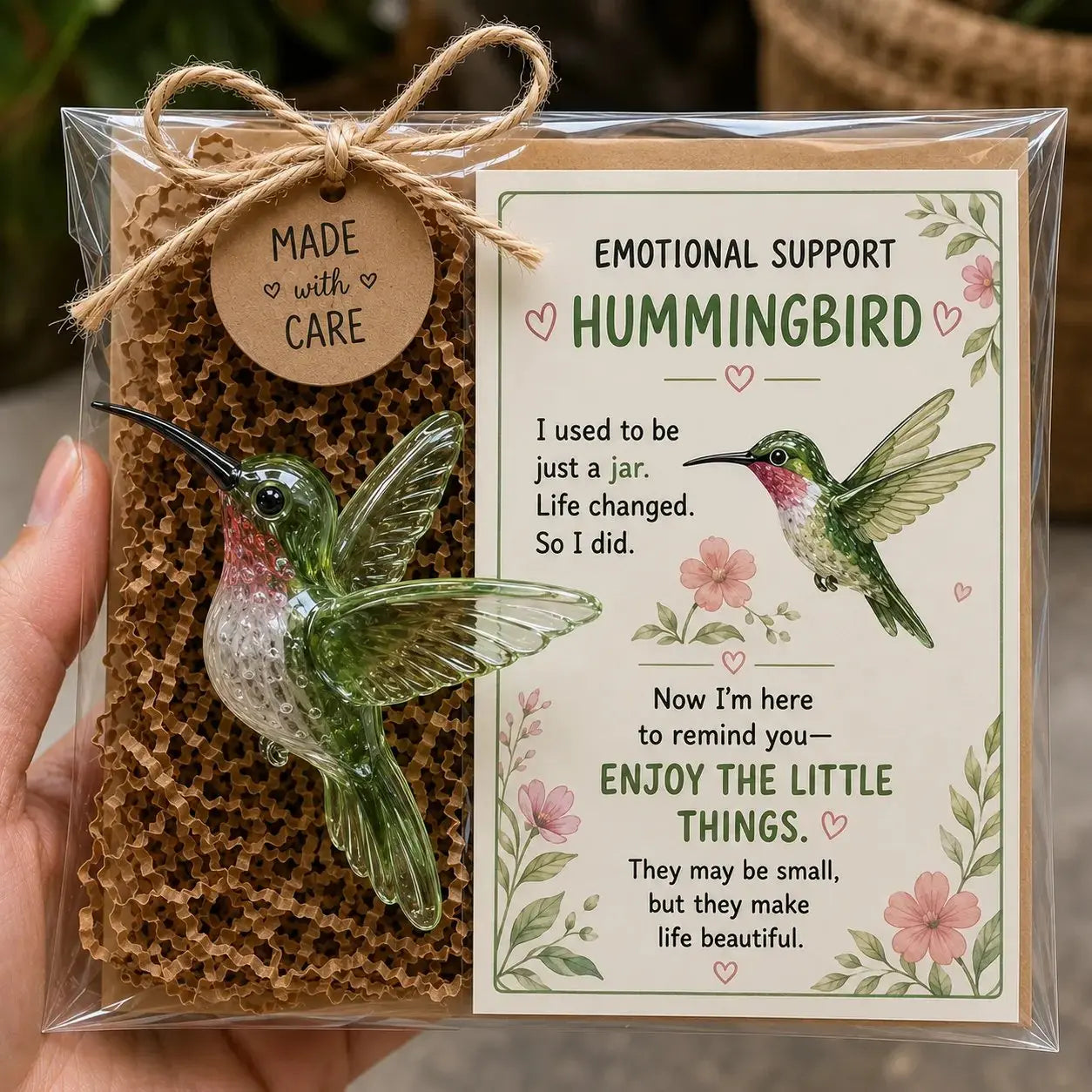 💌 Emotional Support Animal Gift Set – Cute Comfort Keepsake with Card