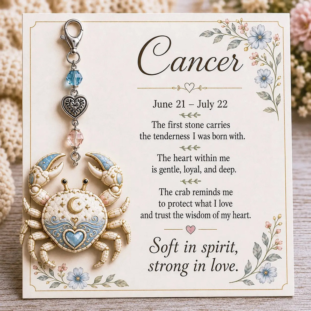 ✨ Personalized Zodiac Birthstone Keychain Keepsake | Meaningful Star Sign Gift for Her
