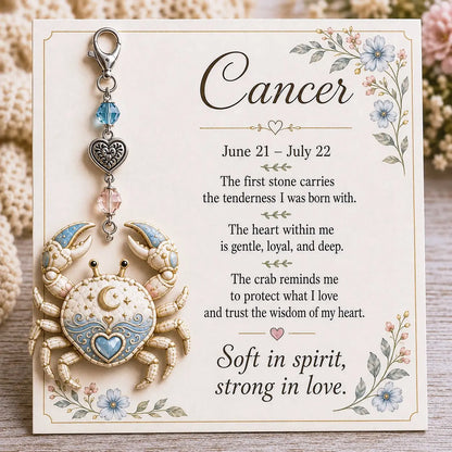 ✨ Personalized Zodiac Birthstone Keychain Keepsake | Meaningful Star Sign Gift for Her