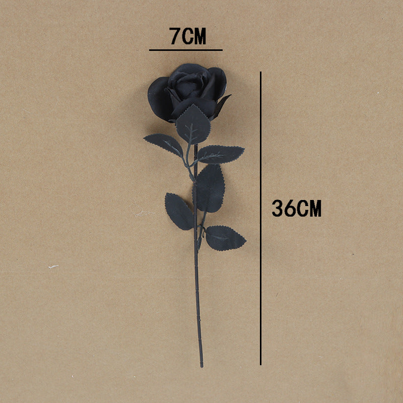 Gothic Black Magic Rose – Dark Romance Faux Flower Decor