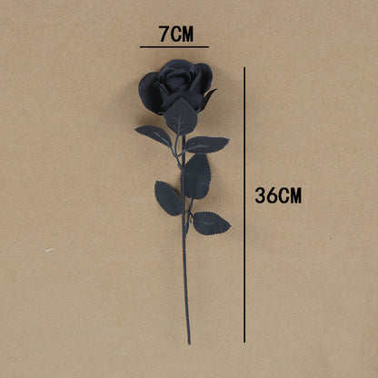 Gothic Black Magic Rose – Dark Romance Faux Flower Decor