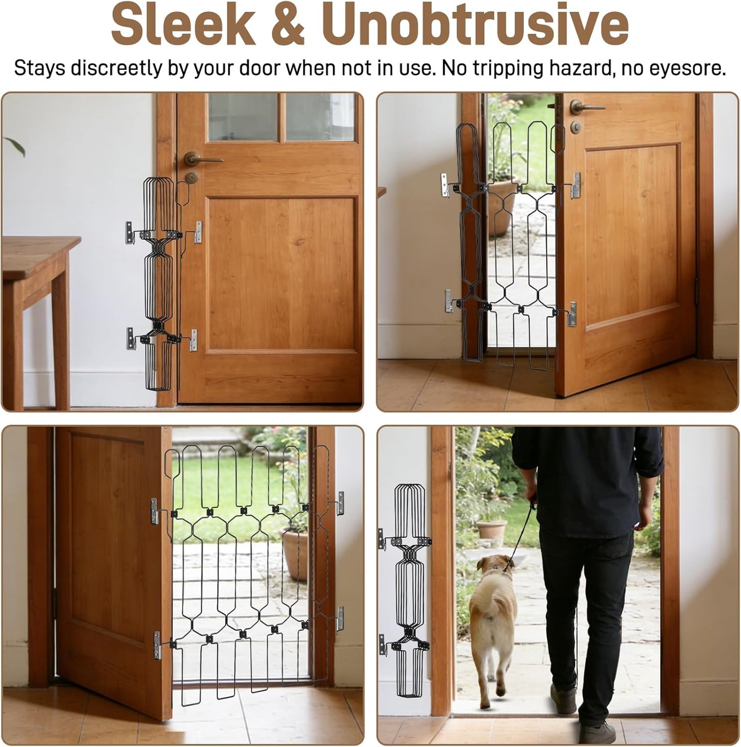 Automatic Retractable Dog Gate for Front Doors
