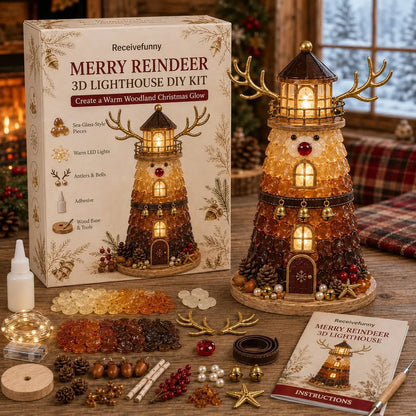 🎄 DIY Lighted Christmas Lighthouse Kit Collection | Sea Glass-Style Holiday Craft Gift