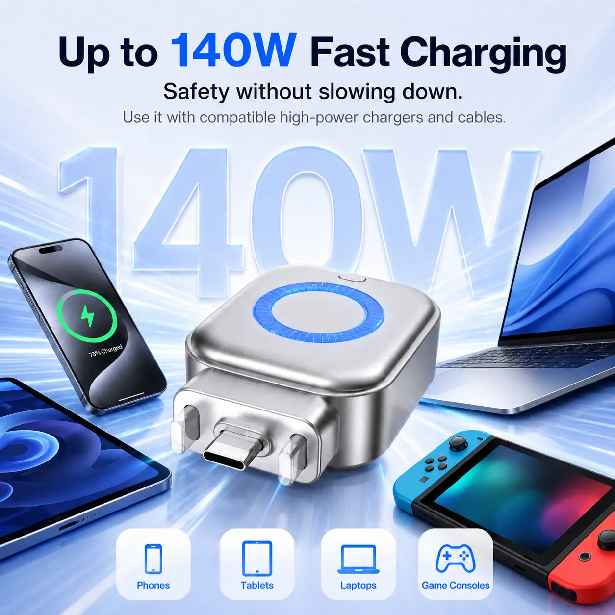 Auto Power-Off Fast Charging Adapter