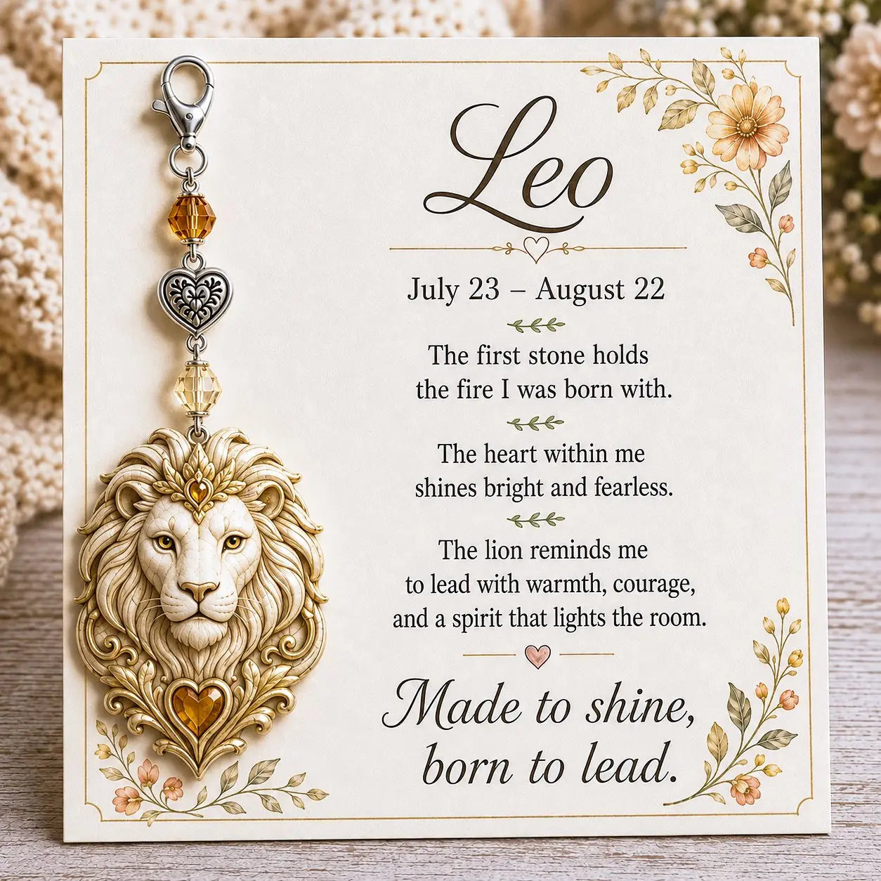 ✨ Personalized Zodiac Birthstone Keychain Keepsake | Meaningful Star Sign Gift for Her