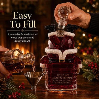🎅 Santa Stuck in the Chimney Decanter | Festive Christmas Bar Decor