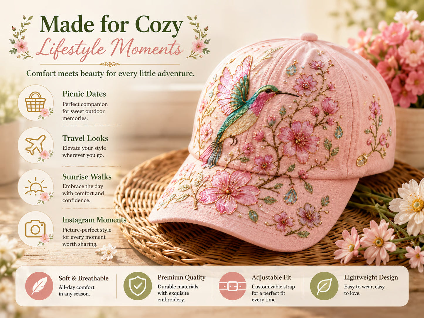 🌸🌿2026 Garden Morning Baseball Cap