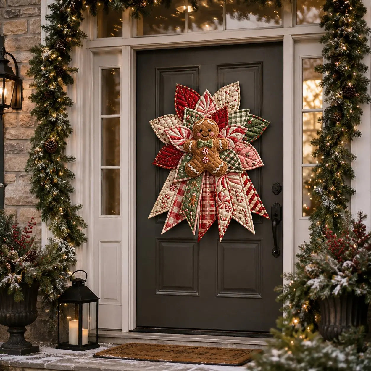 🎄 Quilted Christmas Door Hanging DIY Sewing Kit | Handmade Holiday Home Decor