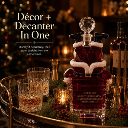 🎅 Santa Stuck in the Chimney Decanter | Festive Christmas Bar Decor