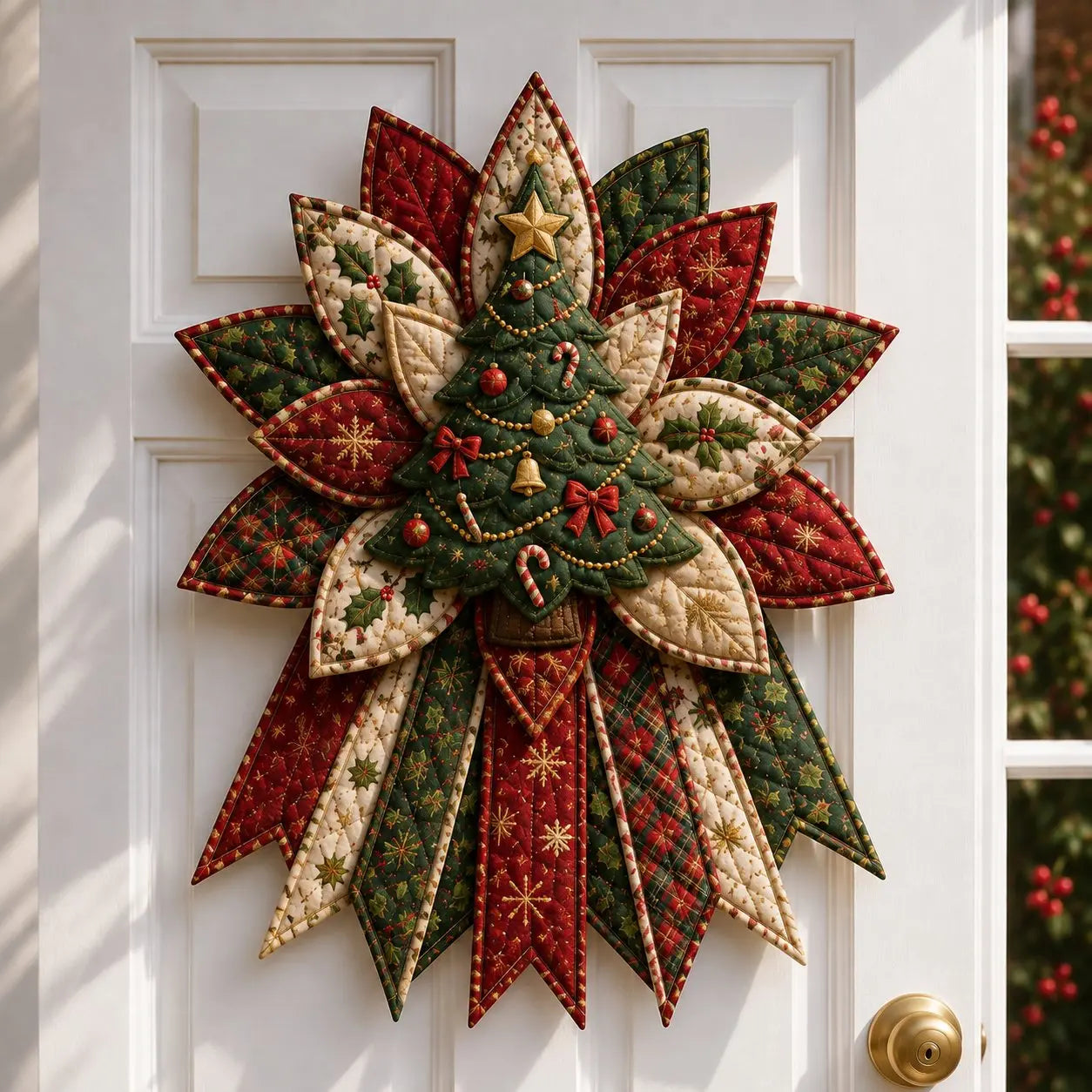 🎄 Quilted Christmas Door Hanging DIY Sewing Kit | Handmade Holiday Home Decor