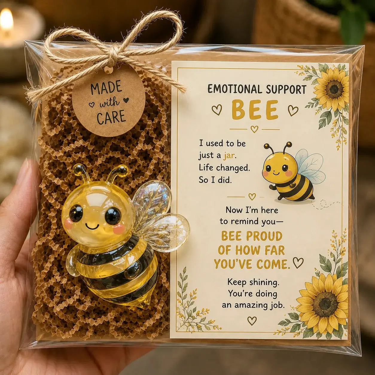 💌 Emotional Support Animal Gift Set – Cute Comfort Keepsake with Card