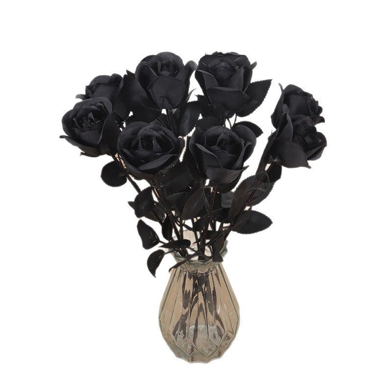 Gothic Black Magic Rose – Dark Romance Faux Flower Decor