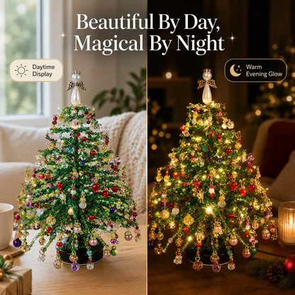 🎄 DIY Beaded Christmas Tree Kit – Sparkling Tabletop Holiday Decor