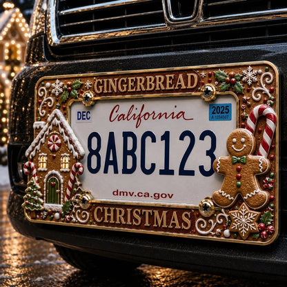 🎄 Christmas License Plate Frame | Festive Holiday Car & Truck Decor