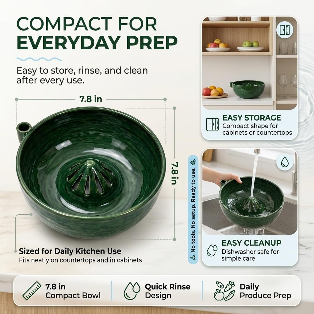 Self Spinning Berry Washing Bowl