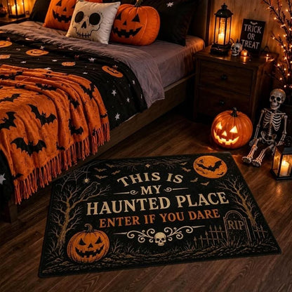 🎃🦇 Welcome to Your Haunted Haven – This Is My Haunted Place Halloween Door Sign