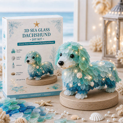 🌊 DIY 3D Sea Glass Art Kit – Coastal Light-Up Holiday Decor Collection